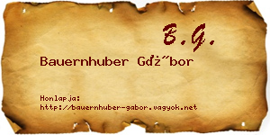 Bauernhuber Gábor névjegykártya