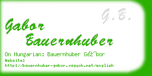 gabor bauernhuber business card